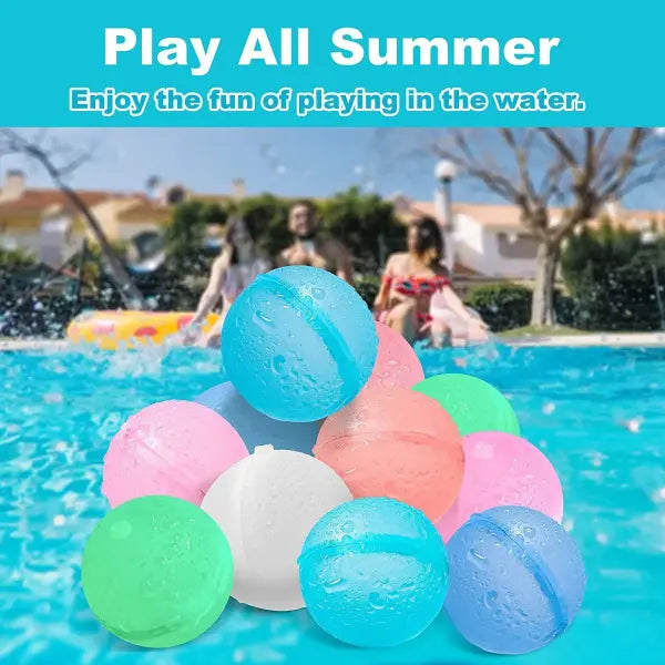 Magnetic reusable water balloons quick fill pool toys - 3PCS Random Color