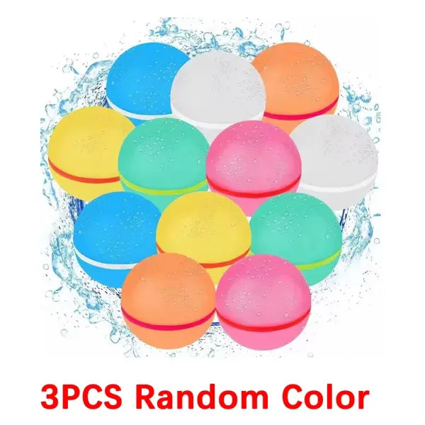 Magnetic reusable water balloons quick fill pool toys - 3PCS Random Color