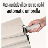12 Bone Black Glue Fully Automatic Umbrella With Thick And Durable Keel Three Fold Umbrella UV Resistant Folding