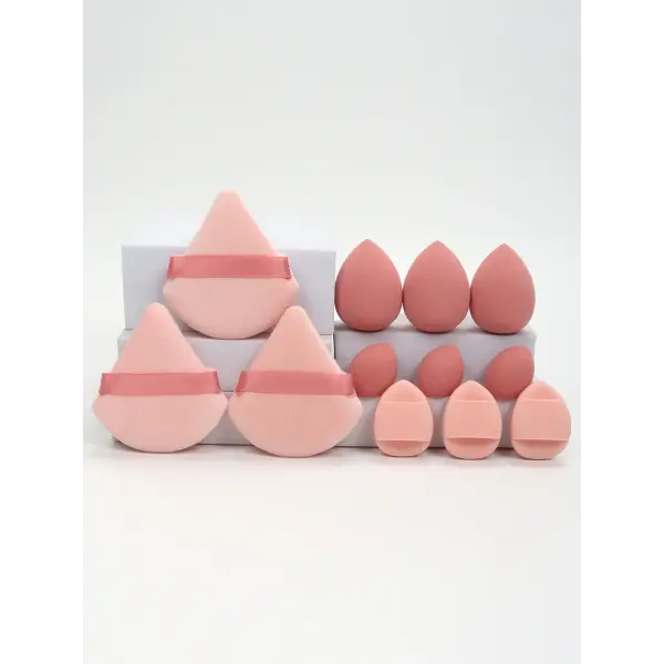 Makeup Sponge Set with Powder Puffs and Beauty Eggs for Women (12-Piece) - 02
