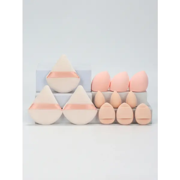 Makeup Sponge Set with Powder Puffs and Beauty Eggs for Women (12-Piece) - 06