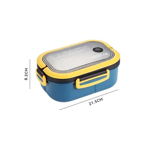 1200ML 2 Layer Bento Lunch Box With Spoon Fork Kid High Capacity Microwae Food Containers Portable Leakproof Office