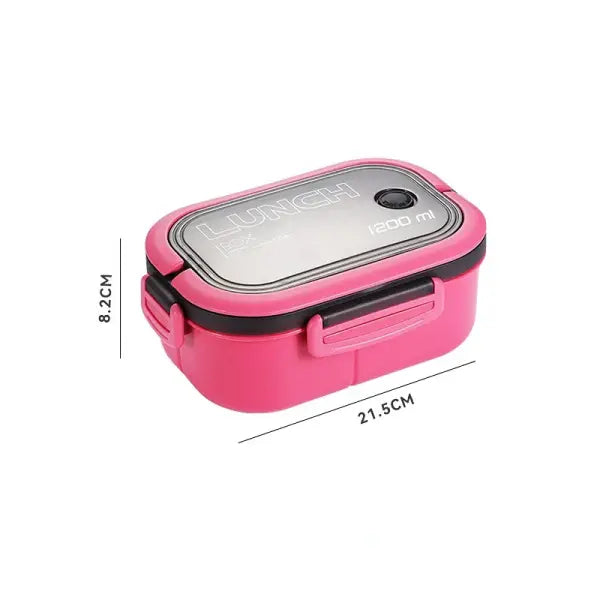 1200ML 2 Layer Bento Lunch Box With Spoon Fork Kid High Capacity Microwae Food Containers Portable Leakproof Office
