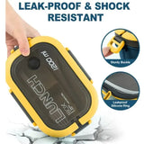 1200ML 2 Layer Bento Lunch Box With Spoon Fork Kid High Capacity Microwae Food Containers Portable Leakproof Office