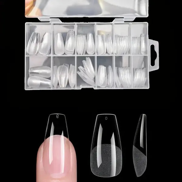 120 Piece French Acrylic False Nail Tips in Multiple Shapes - 120 Medium T