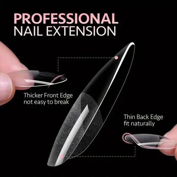 120 Piece French Acrylic False Nail Tips in Multiple Shapes
