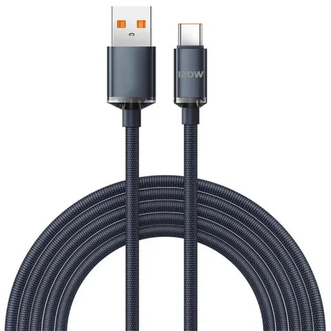 120W USB-C Fast Charging Cable – 6A Quick Charger for Samsung Xiaomi Huawei (0.25M–2M) - black / 2m