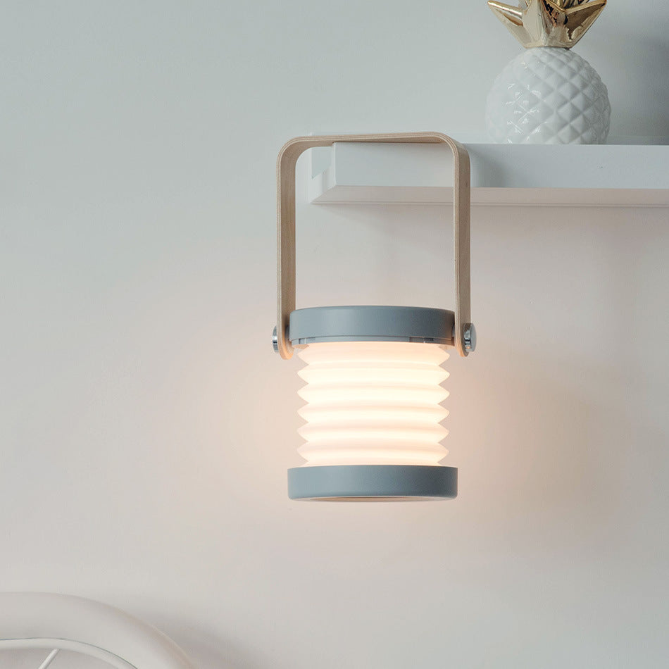 Foldable Touch Dimmable Reading LED Night Light Portable Lantern Lamp USB Rechargeable For Home Decor - Grey / 0.5 watts
