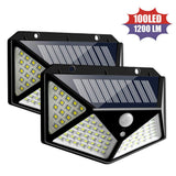 100LED Solar Waterproof Wall Lamp with Human Body Induction