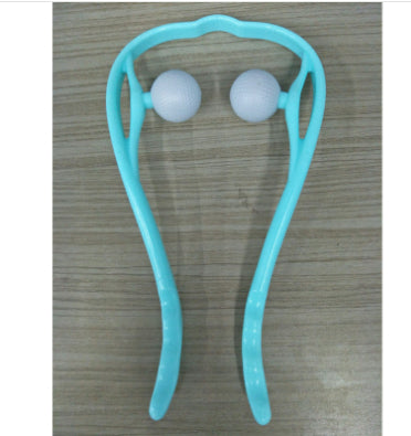 Multifunctional Manual Six-wheel Neck Massager Massage Relieve Roller Massage Tool - Light neck blue