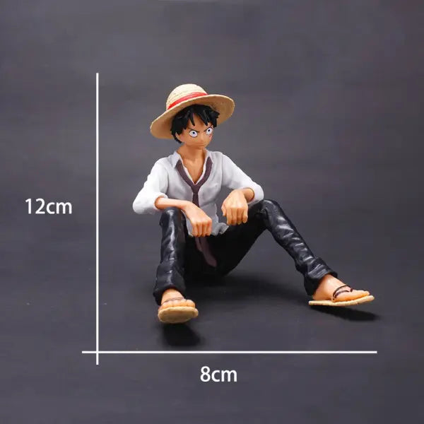 Bandai 12cm Luffy Sitting Position One Piece Anime Figure Birthday Gift - no box