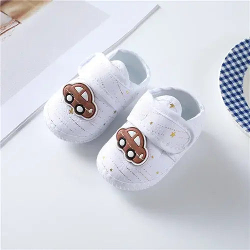 Baby Girl Shoes Cotton First Walkers Breathable Soft Support Infant - car / 10-12Month(13)