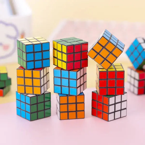 12Pcs 3cm Mini Magic Cube Children Educational Toys Kindergarten Prize Kids Birthday Party Favors Goodie Bag Pinata