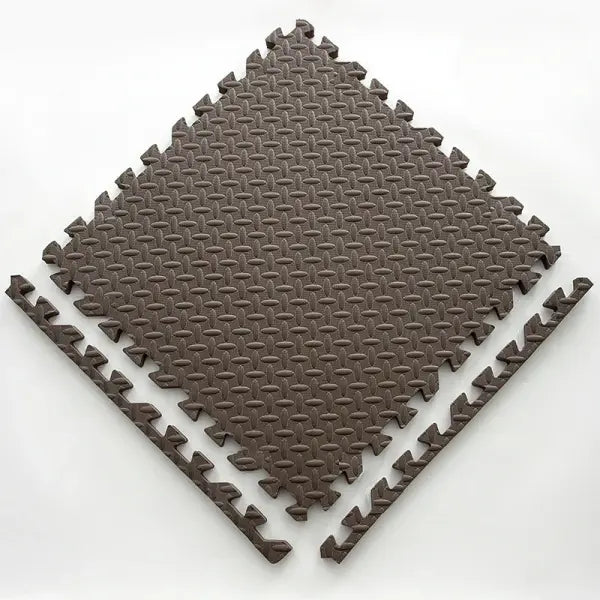 12pcs Foam Baby Play Mat – Interlocking Puzzle Tiles Soft Kids Exercise & Play Floor Carpet (30×30×1cm) - 12pcs Brown