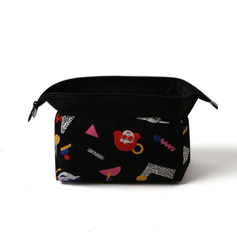 Waterproof Polyester Cotton Household Storage and Washing Bag - Black