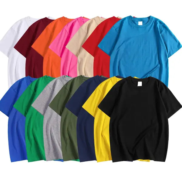 14 Colors 100% Cotton Oversized T-Shirt – Men & Women Short Sleeve Casual Soft Breathable Tee S–XXXL