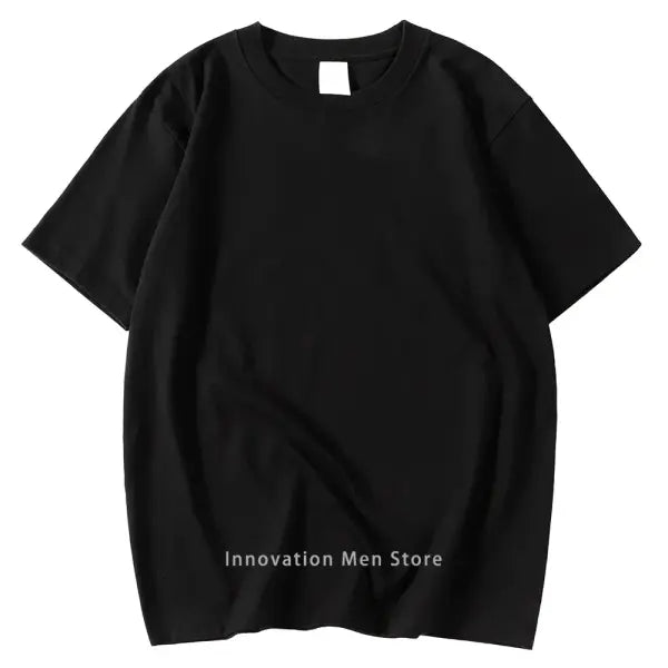 14 Colors 100% Cotton Oversized T-Shirt – Men & Women Short Sleeve Casual Soft Breathable Tee S–XXXL - black / M 50-60KG
