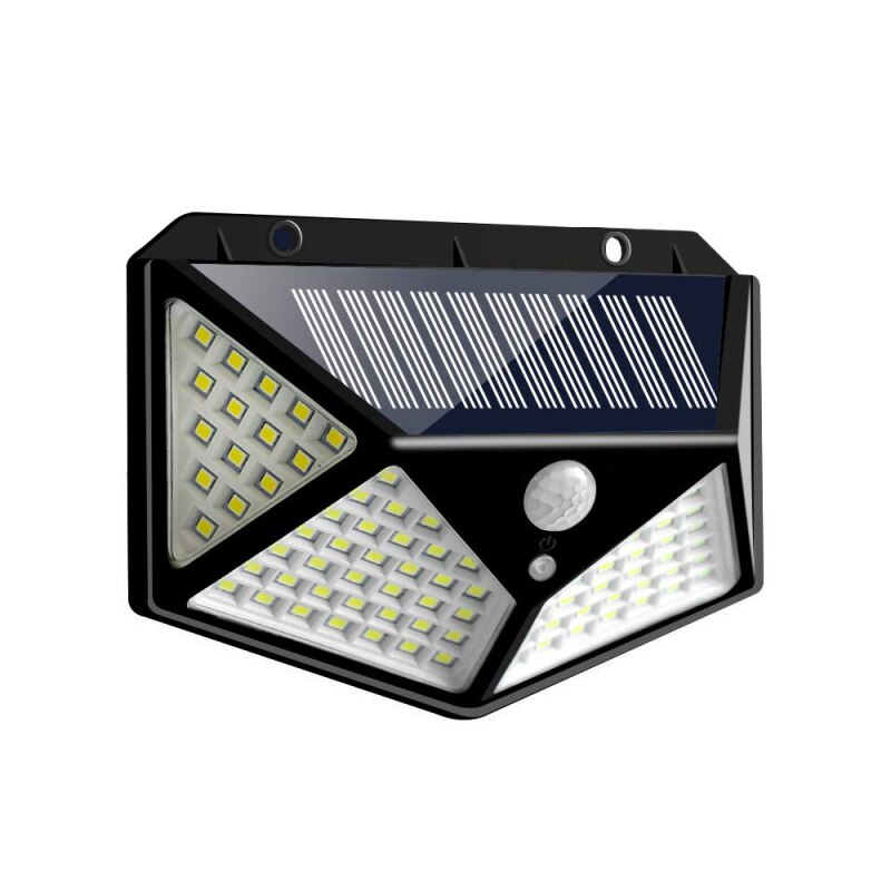 100LED Solar Waterproof Wall Lamp with Human Body Induction - 100 Lamp