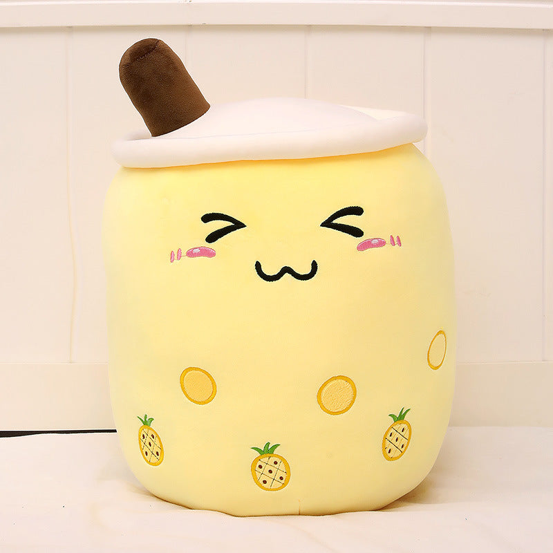 Cute Fruit Drink Plush Doll and Stuffed Animal Hugging Pillow - Yellow pineapple / 50CM