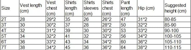 Casual Clothing Suits Boys’ Clothes Vests Gentleman Suits