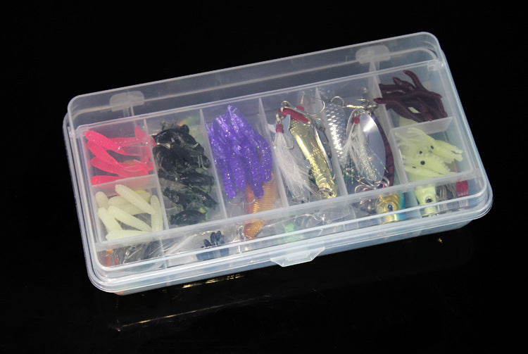 100 Piece Sequined Soft Bait Set Fishing Gear for All Anglers - Colorful - Hair Remover