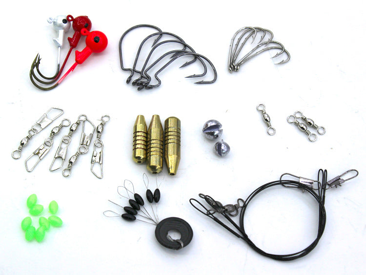 100 Piece Sequined Soft Bait Set Fishing Gear for All Anglers - Colorful - Hair Remover