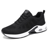 Breathable Mesh Women Sports Casual Shoes in All Sizes - Black / 35