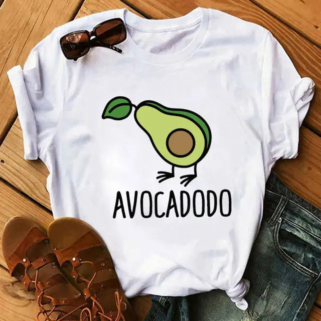 Cartoon Avocado T-Shirt – Trendy and Quirky Avocado Apparel