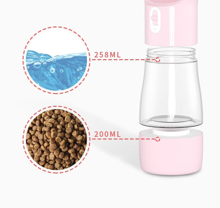 Portable Pet Food and Water Dispenser for Dogs and Cats