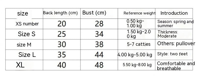 Cat Summer Clothes Small Puppies Pet Dog Thin Breathable - Hair Remover