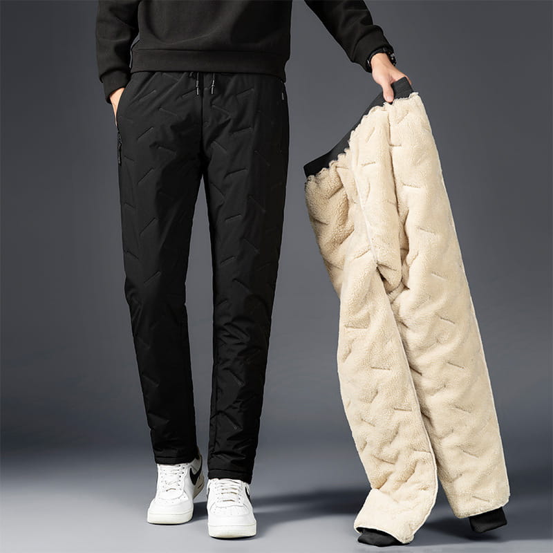 Men’s Padded Cotton Trousers With Cashmere