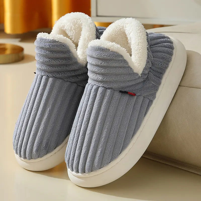 Winter Cotton Slippers for Couples Warm Indoor Bedroom Fashion