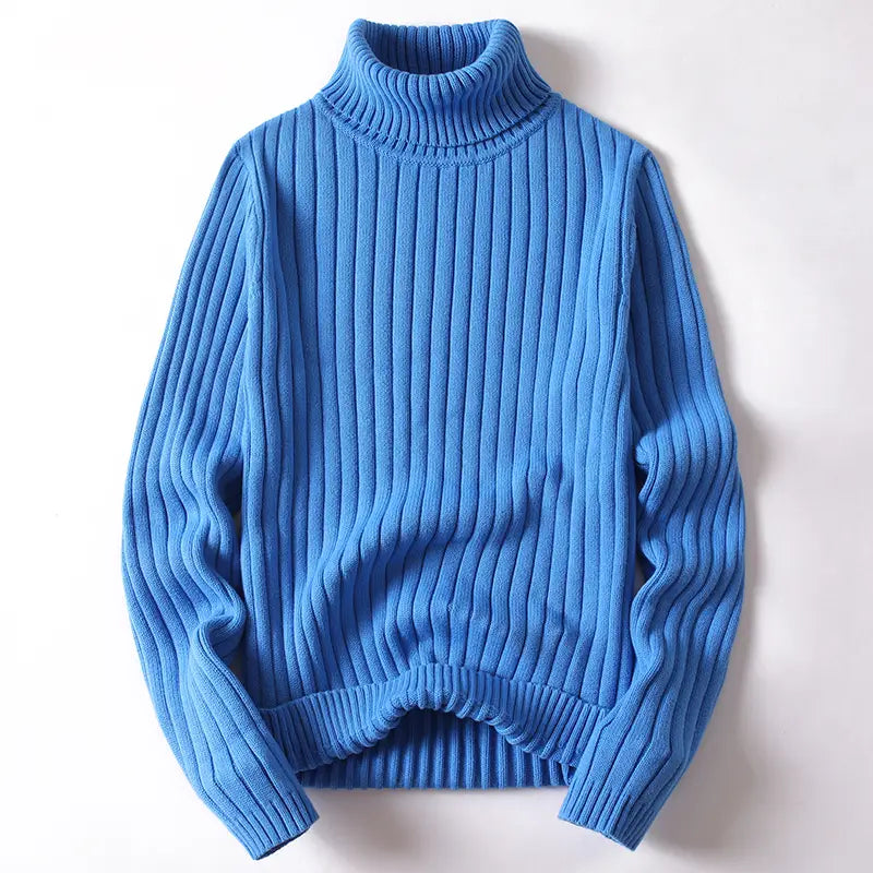 Turtleneck Sweater for Men & Women – Solid & Striped Fashion Tops for Autumn & Winter