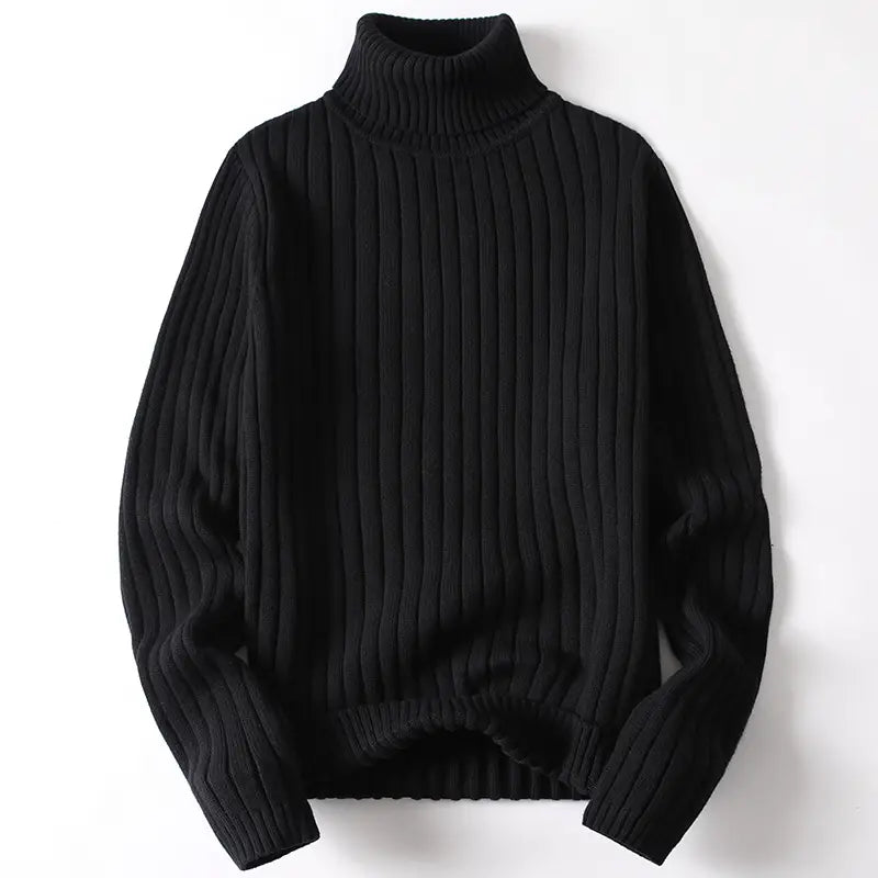 Turtleneck Sweater for Men & Women – Solid & Striped Fashion Tops for Autumn & Winter