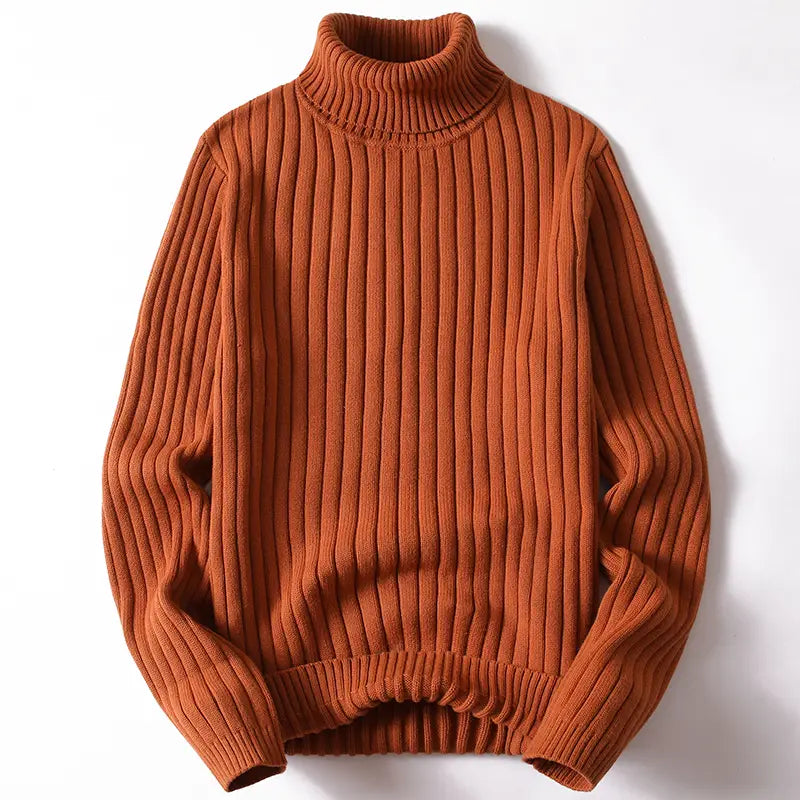 Turtleneck Sweater for Men & Women – Solid & Striped Fashion Tops for Autumn & Winter