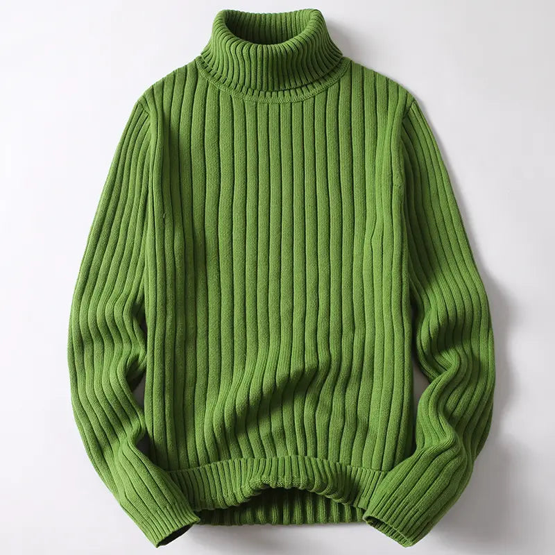 Turtleneck Sweater for Men & Women – Solid & Striped Fashion Tops for Autumn & Winter