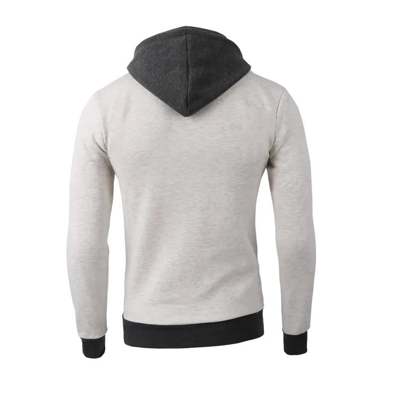 Men’s Zip Up Hooded Jacket - Fake Two Piece Sports Slim Sweatshirt