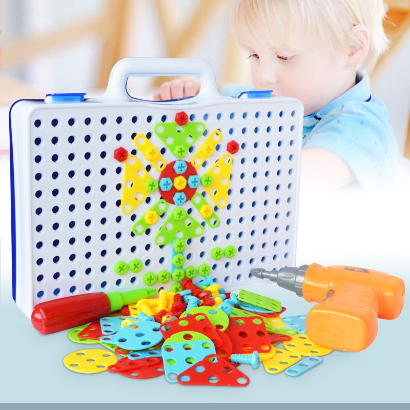 Kids Educational Creative Drill Set with Colorful Screws