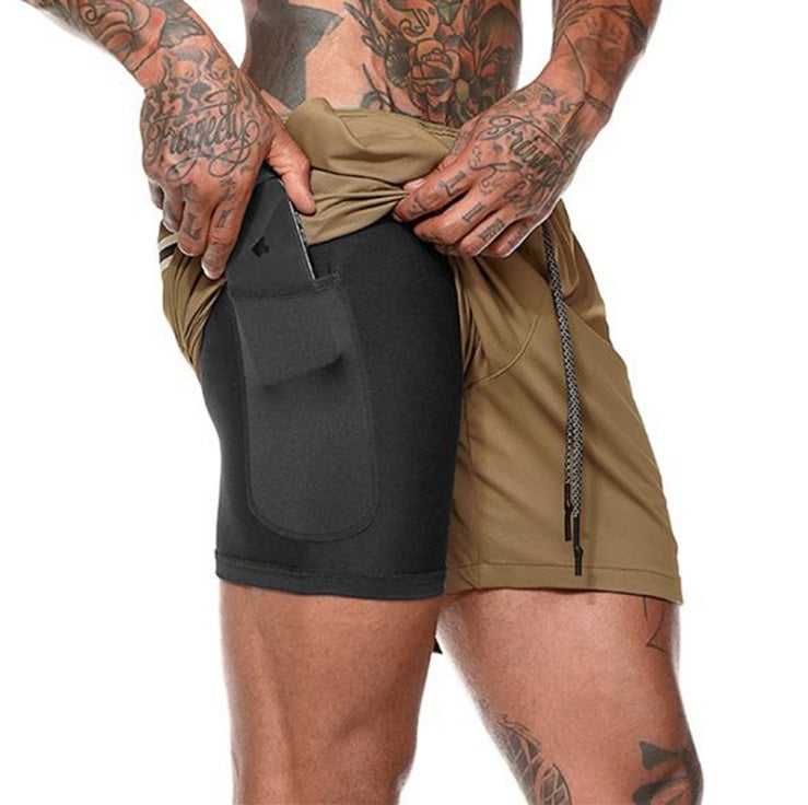 Pocket Compression Shorts for Active Moisture Wicking Comfort