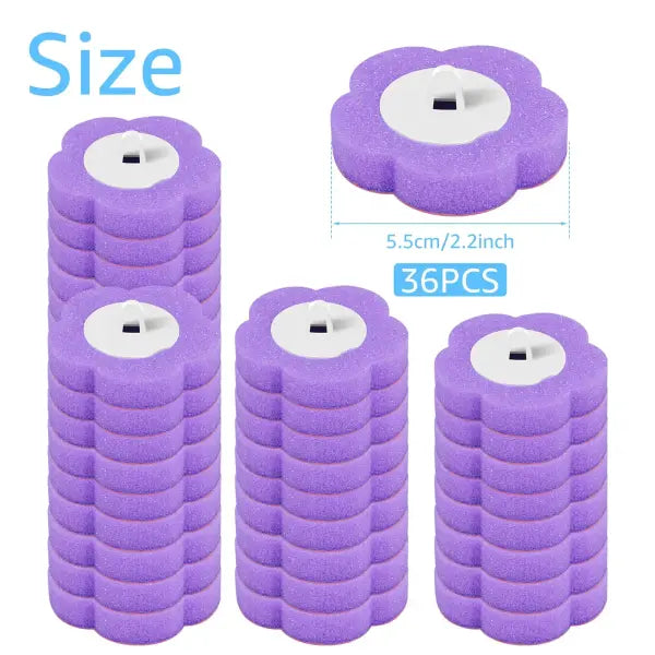 18/36pcs Disposable Toilet Brush Kit: Long Handle Wand & Scrubbing Refills for Deep Cleaning - 36 Head B 1