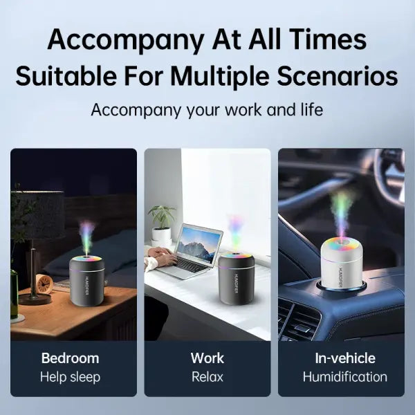 Mini Air Humidifier USB Aroma Diffuser (180ML) for Bedroom and Car