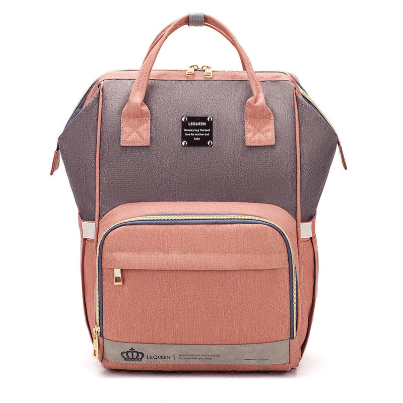 Mummy Maternity Bag - Grey orangepink