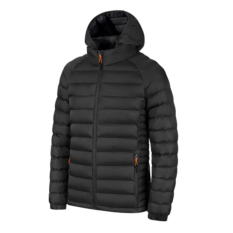 Men’s Winter Lightweight Hooded Coat with Pockets and Zipper