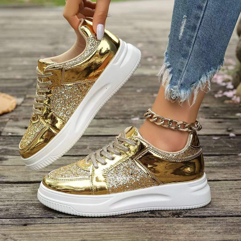 Women Low Heel Round Toe PU Leather Shoes