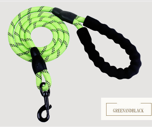 Reflective Dog Leash Nylon Pet Dog Leash Rope For Small Medium Large Dogs Walking Training Pet Suppiles - Green