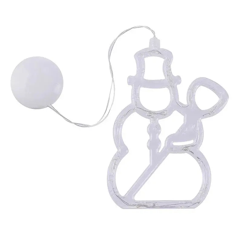 Christmas LED Suction Cup Chandelier featuring Santa Elk and Snowman Lights - Snowman