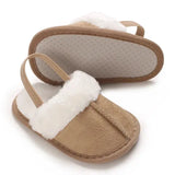 Baby Cotton Plush Slippers 0–18M – Soft Sole Warm Winter Indoor Walking Shoes for Boys & Girls
