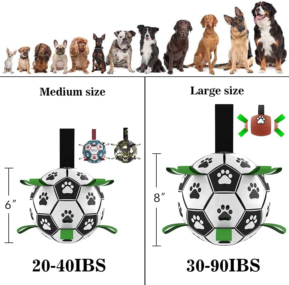 Interactive Dog Football Toy Soccer Ball Inflated Training Toy For Dogs Outdoor Border Collie Balls For Large Dogs Pet