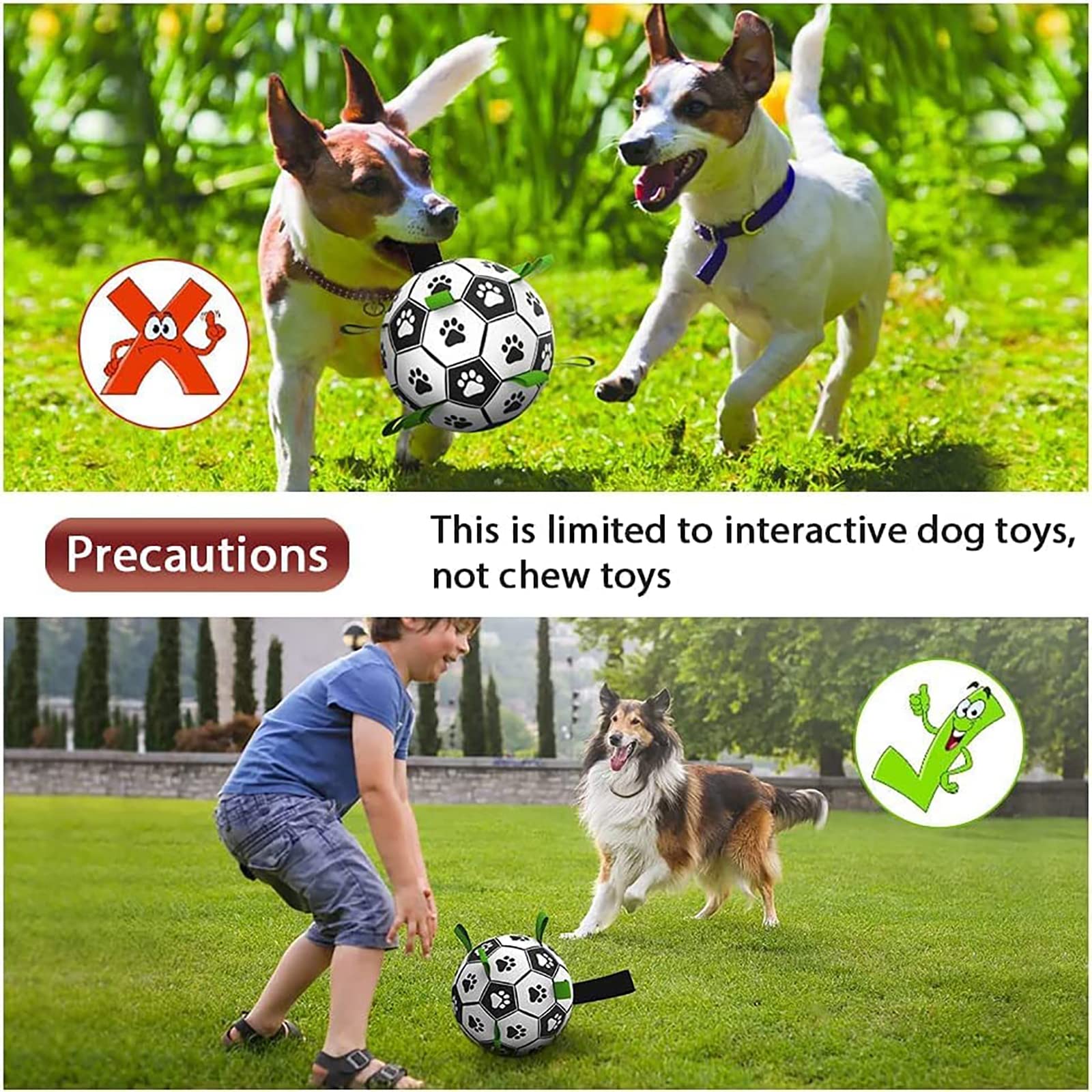 Interactive Dog Football Toy Soccer Ball Inflated Training Toy For Dogs Outdoor Border Collie Balls For Large Dogs Pet