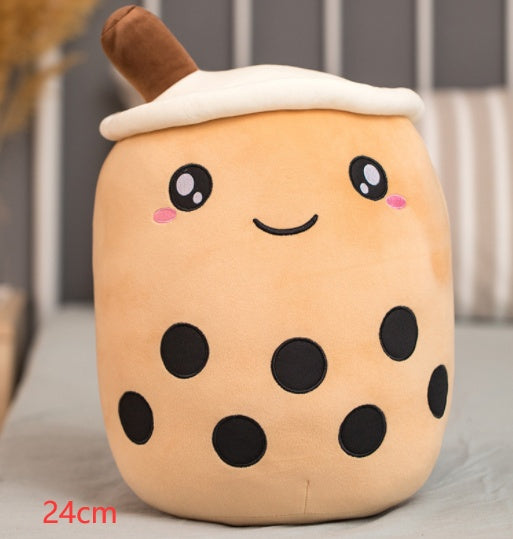Cute Fruit Drink Plush Doll and Stuffed Animal Hugging Pillow - Brown / 24CM